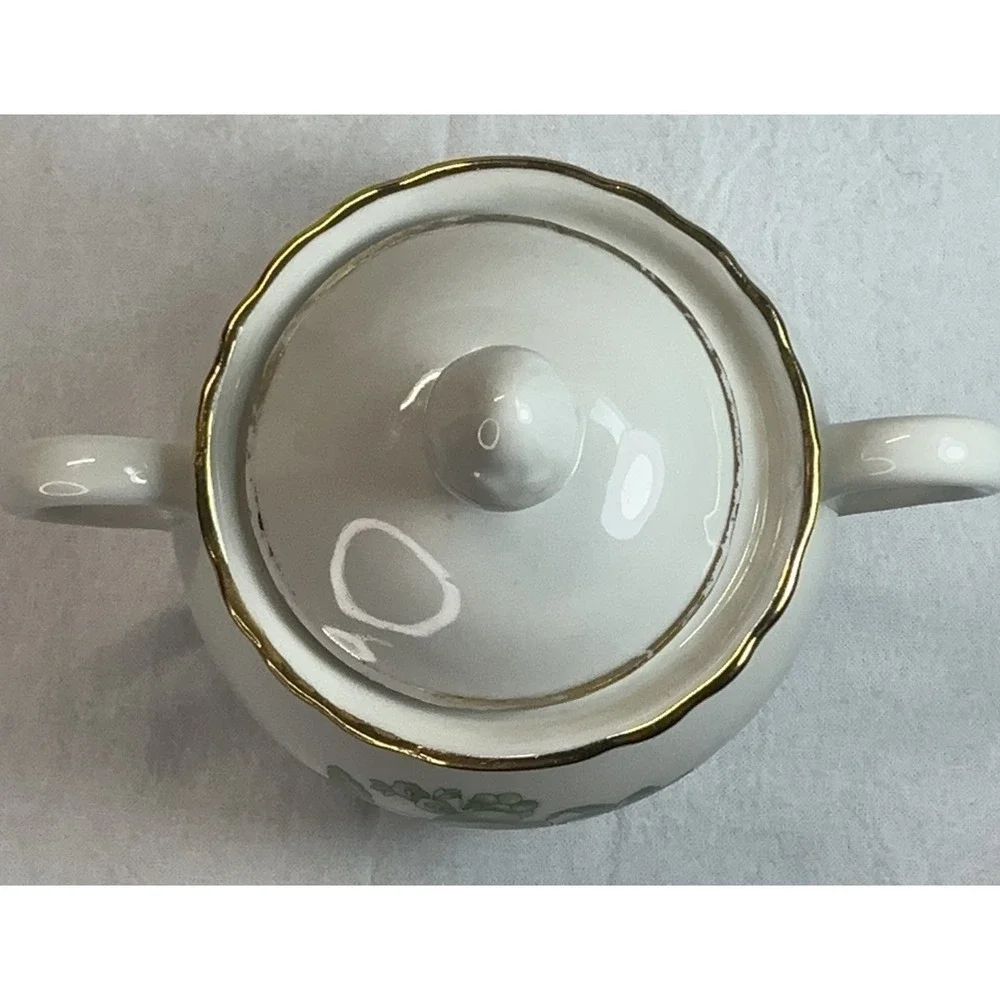 Richard Ginori Demitasse Coffee Tea Set Green Rose 15pc Espresso Service For 6 - Picture 10 of 16